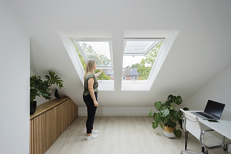 Объект из С комбинированной системой открывания preSelect Max Fakro FPU-V U3 PRESELECT MAX